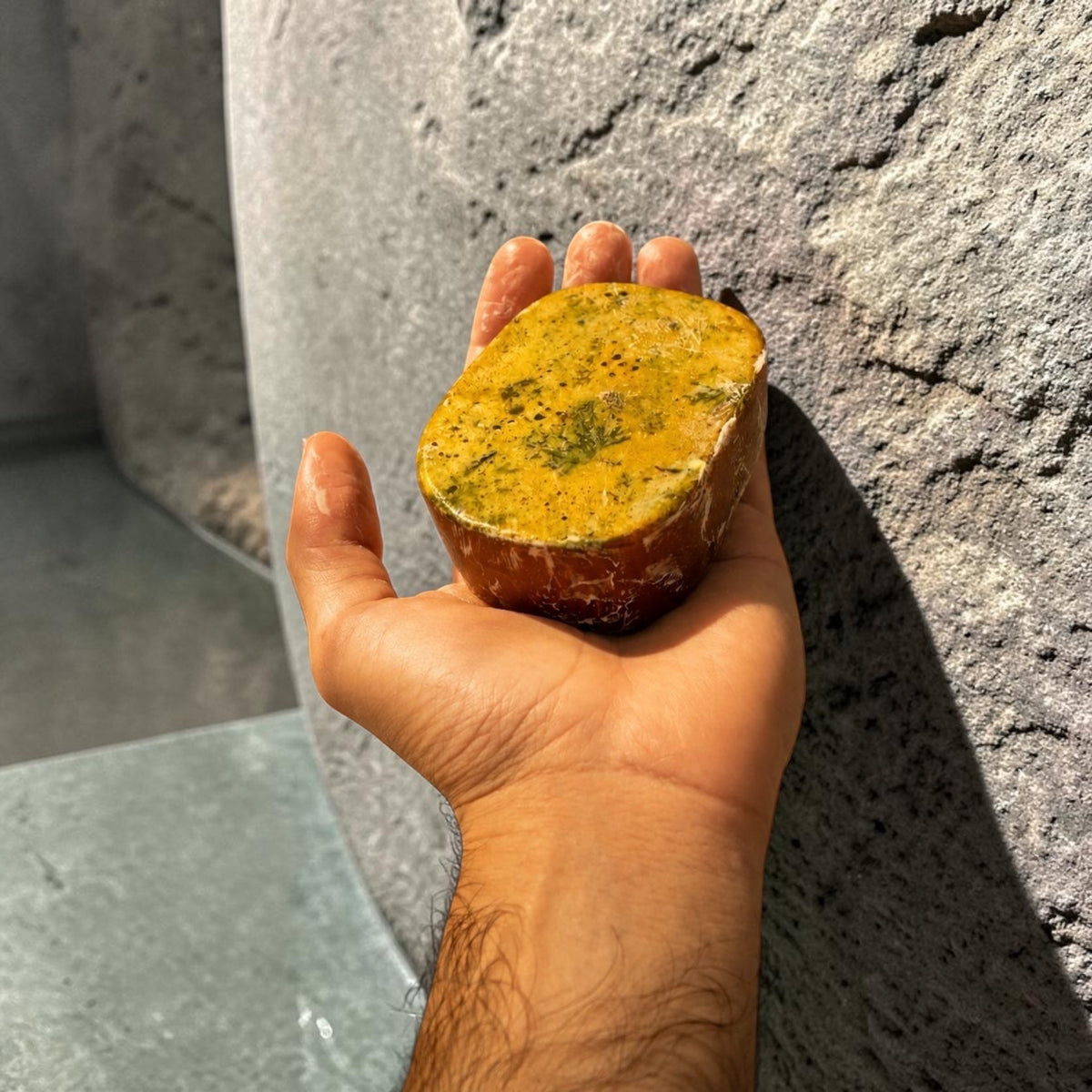 Hestia Ma'at Woodland Mango Men's Soap | Cedarwood, Fresh Cilantro & Olive Oil | Handmade Natural Bar Soap with Honey Aroma 6.0 oz.
