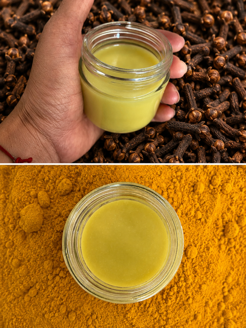 Hestia Ma'at Relaxing Body Balm | Turmeric, Arnica & Clove Oil Massage Balm | Pure Beeswax Moisturizing Body Balm | Handmade Natural Skin Care | 3 oz