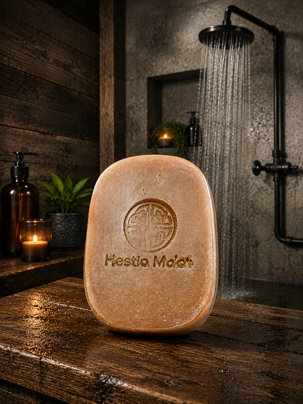 Hestia Ma'at Woodland Mango Men's Soap | Cedarwood, Fresh Cilantro & Olive Oil | Handmade Natural Bar Soap with Honey Aroma 6.0 oz.