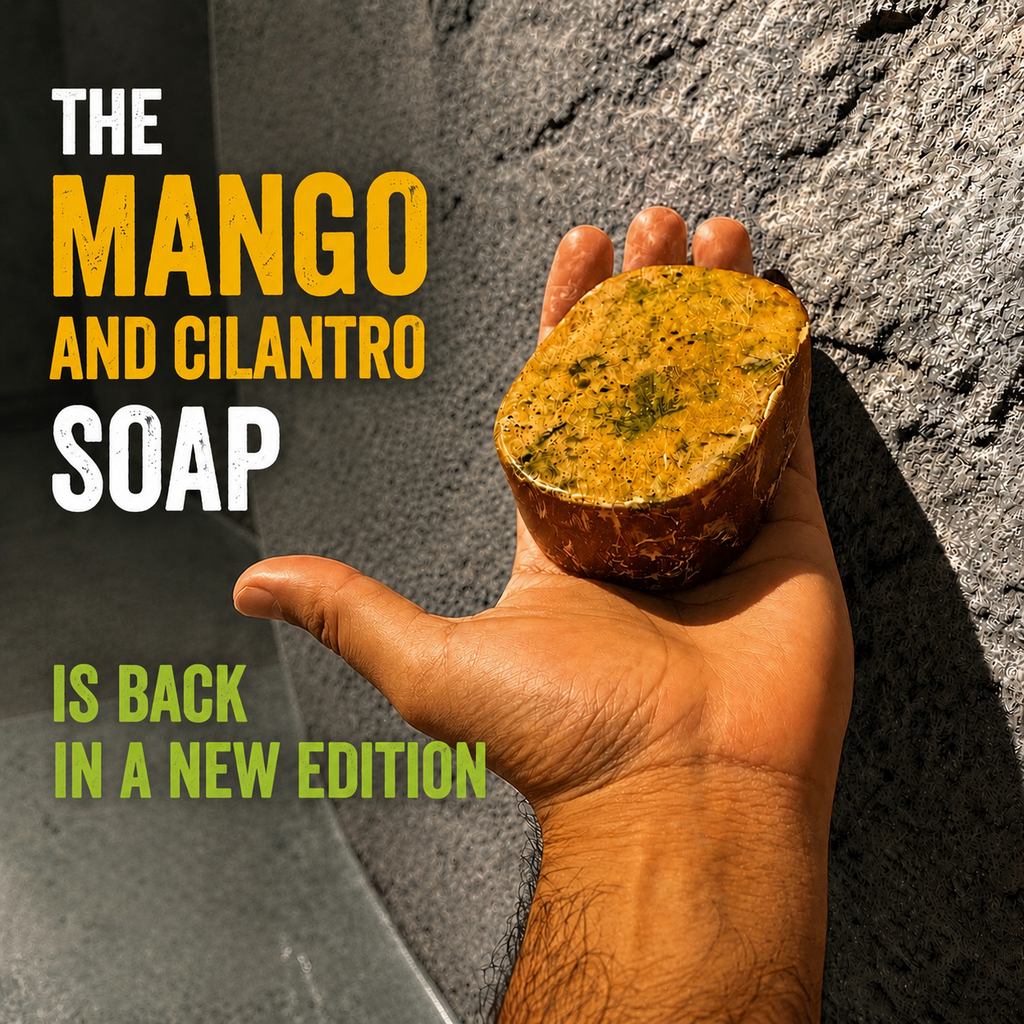 Hestia Ma'at Woodland Mango Men's Soap | Cedarwood, Fresh Cilantro & Olive Oil | Handmade Natural Bar Soap with Honey Aroma 6.0 oz.